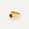 Bague 49 Bague jonc or jaune, saphir et diamants 58 Facettes RAM2604
