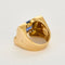 Bague 52 Bague tank or jaune, saphir et diamants 58 Facettes MON0984