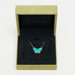 Collier Van Cleef & Arpels - Très Rare Collier Lucky Alhambra Butterfly Turquoise en or blanc 58 Facettes