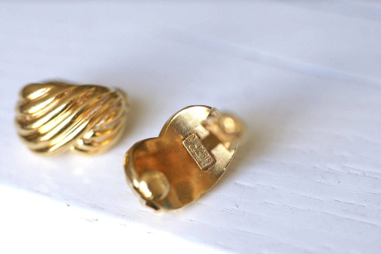 Boucles d'oreilles Boucles d'oreilles clip torsade or 58 Facettes