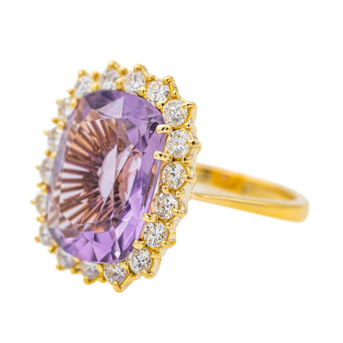 Bague 55 Bague Pompadour Or jaune Améthyste, Diamant 58 Facettes 2231641CN