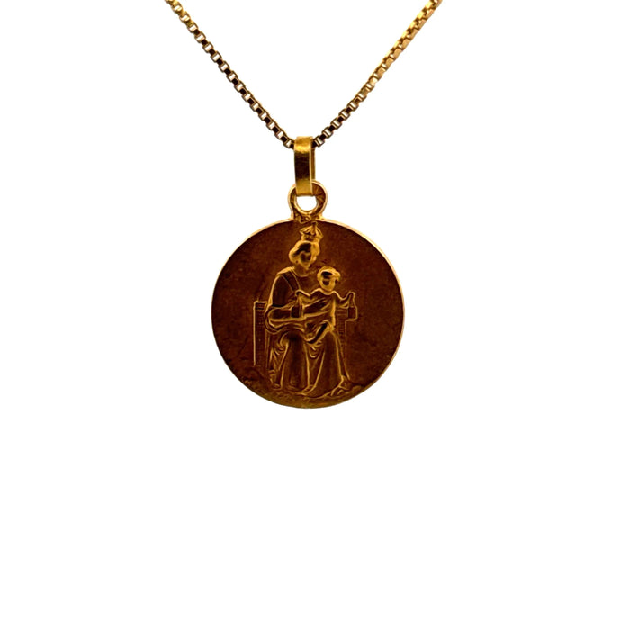 Yellow Gold Christ Sacred Heart Medal