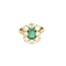 Bague 54 BAGUE MARGUERITE OR JAUNE, EMERAUDE ET DIAMANTS 58 Facettes BO/250003/