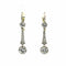 Boucles d'oreilles Boucles d'oreilles pendantes en or et platine de style édouardien serties de diamants 58 Facettes