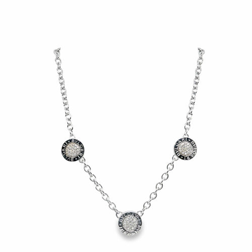 Collier BULGARI - Collier réversible Bvlgari en or avec éléments en diamant et onyx 58 Facettes