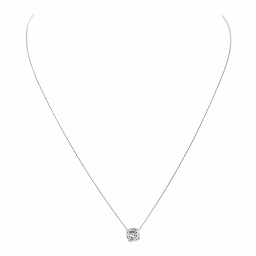 Collier Collier Solitaire Or blanc Diamant 58 Facettes 2538671CN