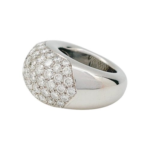 Bague 51 Bague pavage en or blanc, diamants. 58 Facettes 31229