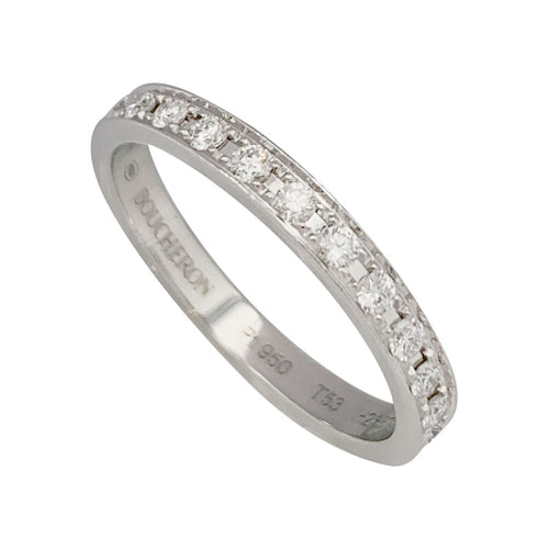 Bague 53 Alliance Boucheron "Beloved" platine, diamants. 58 Facettes 33653