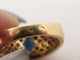 Bague 53 bague style art deco t53 saphir 1.65ct diamants 0.16ct or jaune 18k 12.2g 58 Facettes 268366