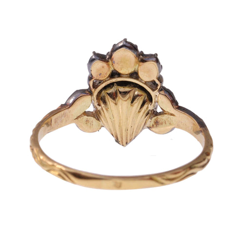 Bague 56 Bague en diamant de style rococo du XVIIIe siècle 58 Facettes 24246-0398