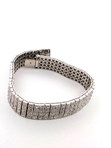 Bracelet Bracelet en platine avec diamants 58 Facettes