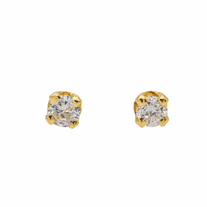 Boucles d'oreilles Boucles d'oreilles Puces Or jaune Diamant 58 Facettes 3241063CN