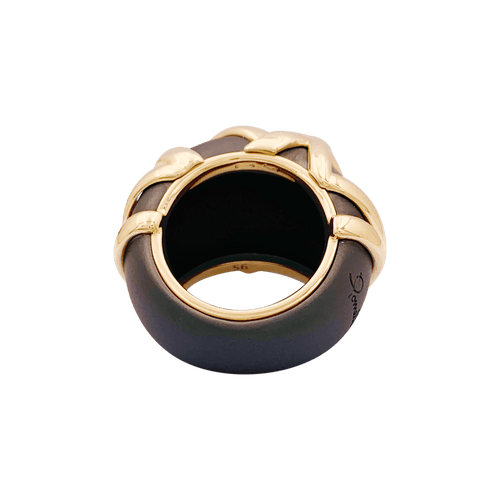 Bague 56 Bague Pomellato "Titanio" or rose, titane. 58 Facettes 34336