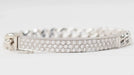 Bracelet souple en or blanc pavé de diamants 58 Facettes 32978