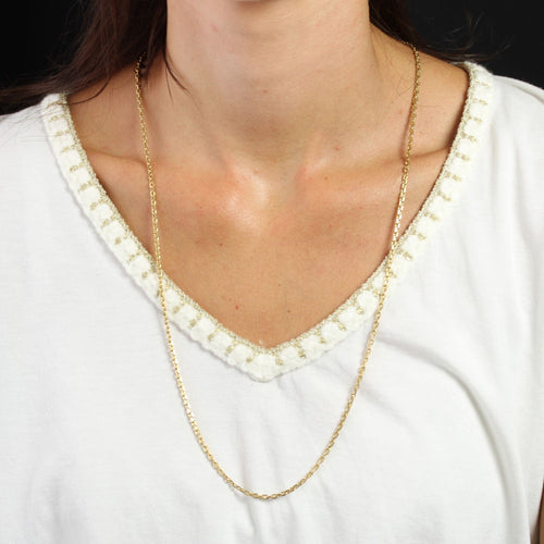 Collier Longue chaine maille forçat 58 Facettes CVCH28