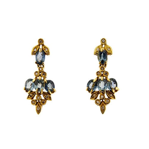 Boucles d'oreilles Boucles d'oreilles en diamant et saphir 58 Facettes 37417