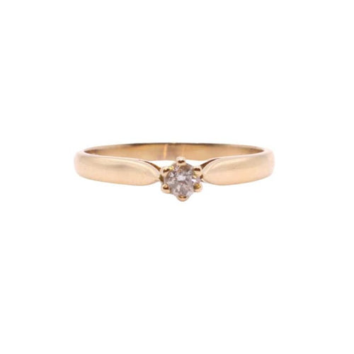 Bague 55.5 Bague Solitaire Diamant or jaune 58 Facettes