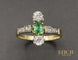 Bague 53 Bague Trilogie Emeraude et Diamants 58 Facettes A10767
