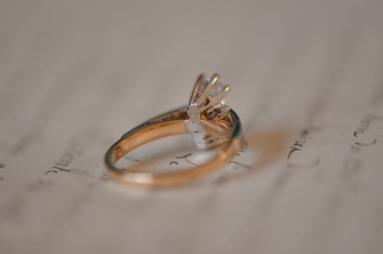 Bague 54 Bague Art Déco bicolore 58 Facettes