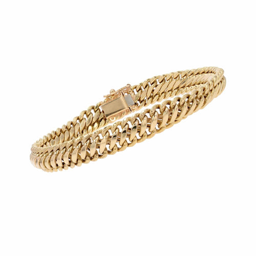Bracelet Bracelet gourmette américaine fin or jaune 58 Facettes CVBR66