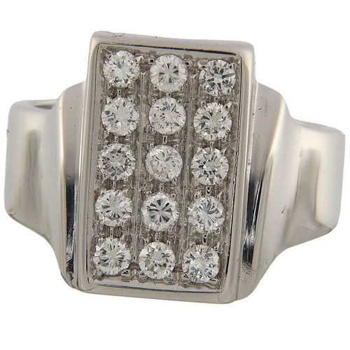 Bague 62 Bague en or blanc avec diamants 58 Facettes G3764