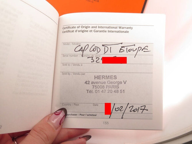 Montre montre HERMES cape cod pm 31 mm en acier double tour quartz 58 Facettes 264767