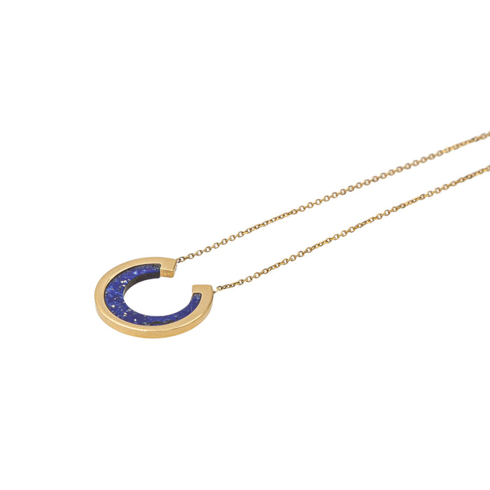 Yellow Gold Lapis Lazuli Necklace