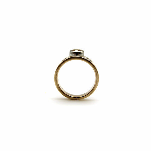 Bague Bague MWM Goldsmithing en or 14 carats sertie de diamants jaunes et roses fantaisie 58 Facettes