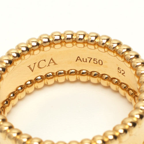 Bague 52 Van Cleef & Arpels  - Bague Perlée Signature en or jaune 58 Facettes