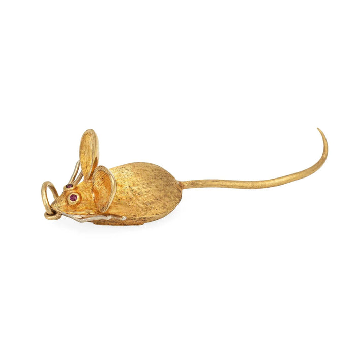 Pendentif Pendentif souris en or jaune des années 1960 58 Facettes G12785