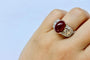 Bague 50.5 Bague Rubis Cabochon 58 Facettes