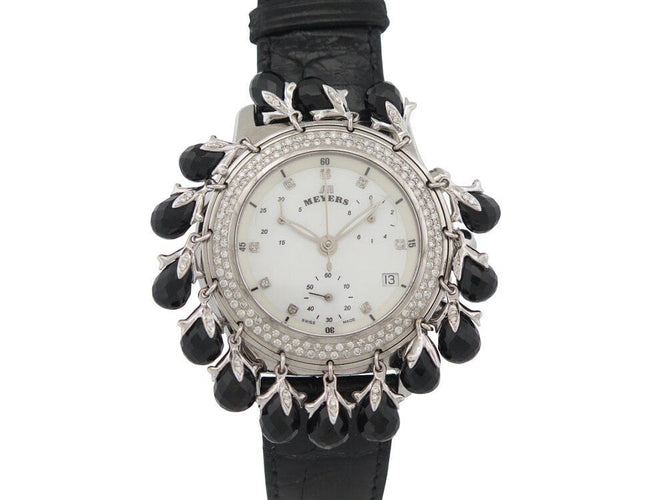 Montre montre MEYERS lady mouna-on 36mm acier diamants quartz 58 Facettes 264349