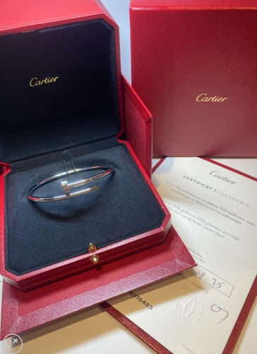 Bracelet CARTIER - Bracelet JUSTE UN CLOU or blanc full set 58 Facettes