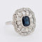 Bague 56 Bague Art Deco - Or 18 Carats, Saphir Naturel Non Chauffé et Diamants 58 Facettes 469