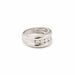 Bague 54 Bague jonc or blanc 5 Diamants 58 Facettes BD179