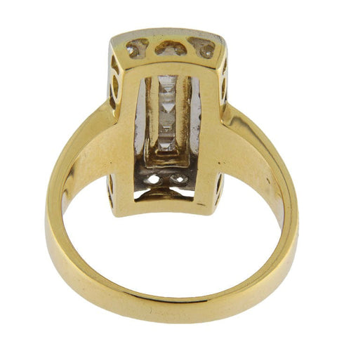 Bague 54.5 Bague en or jaune avec diamants de 0,93 ct 58 Facettes G3789
