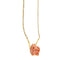 Collier Collier avec rose corail et diamants 58 Facettes 28810