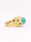 Bague 52 Bague vintage OMEGA GILBERT ALBERT bille de turquoise 58 Facettes J521