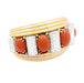 Bracelet Important jonc attribué à René Boivin, platine, or jaune, corail et diamants. 58 Facettes 32496