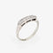 Bague Bague de mariage Art déco vintage à deux rangs de diamants, or blanc 18 carats, taille 6 58 Facettes G13484