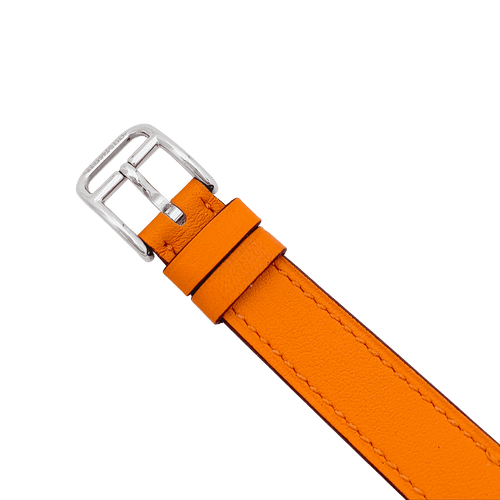 Montre Montre Hermès, "Cape Cod", acier sur cuir. 58 Facettes 34298