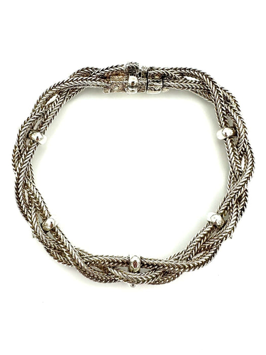 Bracelet HERMES. Bracelet vintage argent 800/00 58 Facettes