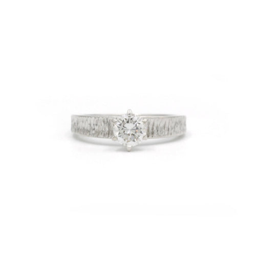 Bague 50 Solitaire or blanc diamant 58 Facettes 220463R