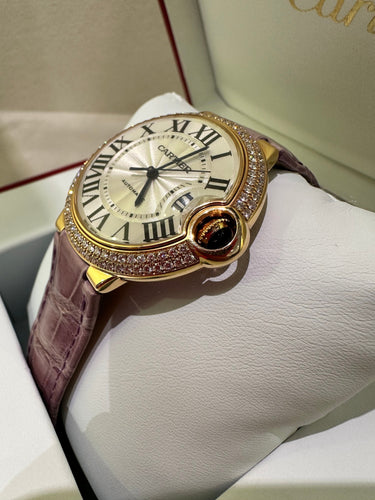Montre CARTIER - MONTRE BALLON BLEU OR ROSE DIAMANTS 58 Facettes Cart montre