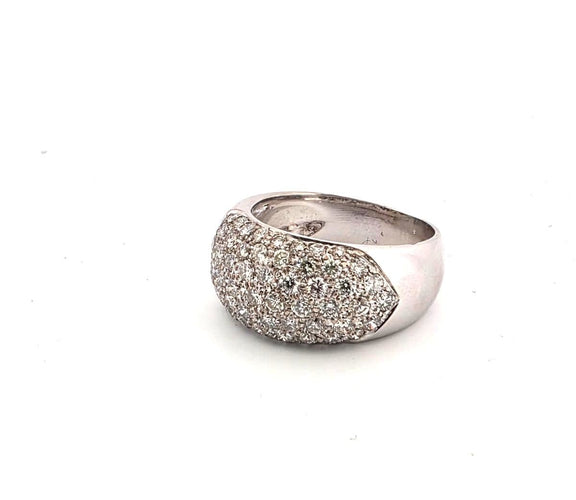 Bague 56 Bague en or blanc 18 carats avec diamants 58 Facettes
