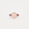 Bague 53 Bague or blanc quartz rose et tourmalines 58 Facettes