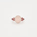 Bague 53 Bague or blanc quartz rose et tourmalines 58 Facettes