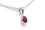 Pendentif Pendentif contemporain en or blanc serti d'un rubis 58 Facettes 22887