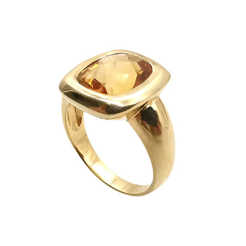 Bague 60 Bague or jaune & citrine 58 Facettes