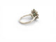 Bague 51 bague marguerite t51 sertie emeraude & 8 diamants 0.8ct or blanc 18k 3.6g 58 Facettes 272543